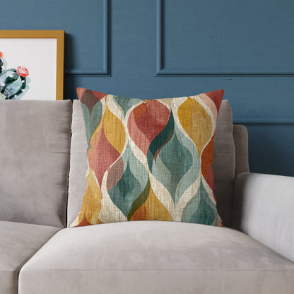 Savanna Rhythm Waves - Square Poly Canvas Pillow