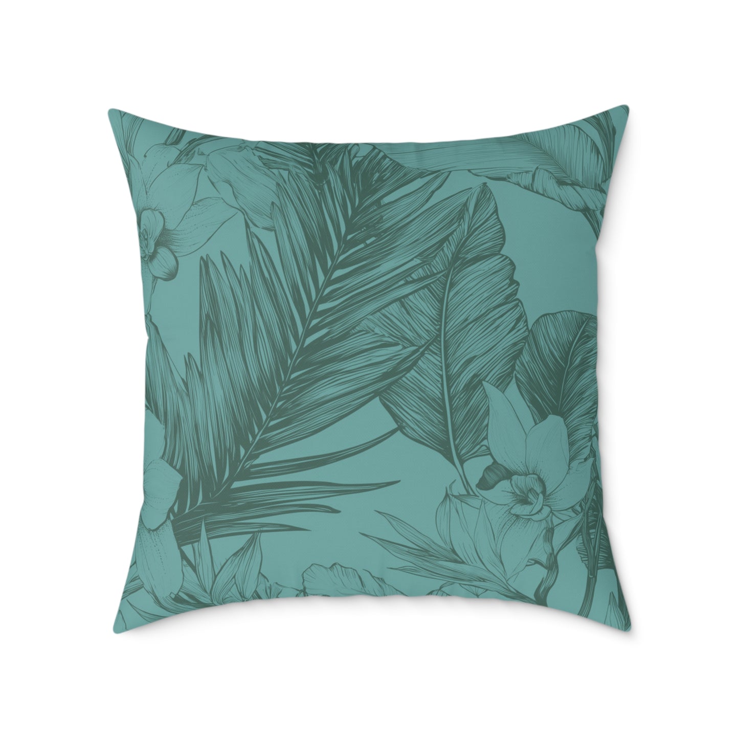 Ocean Grove Sketch - Square Poly Canvas Pillow