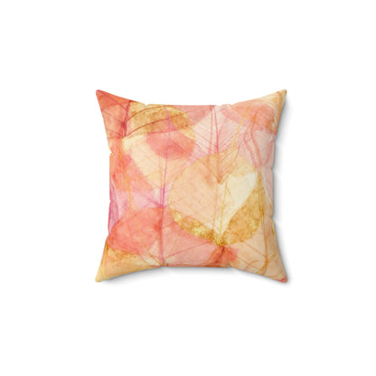 Peach Prism Reflections - Faux Suede Square Pillow
