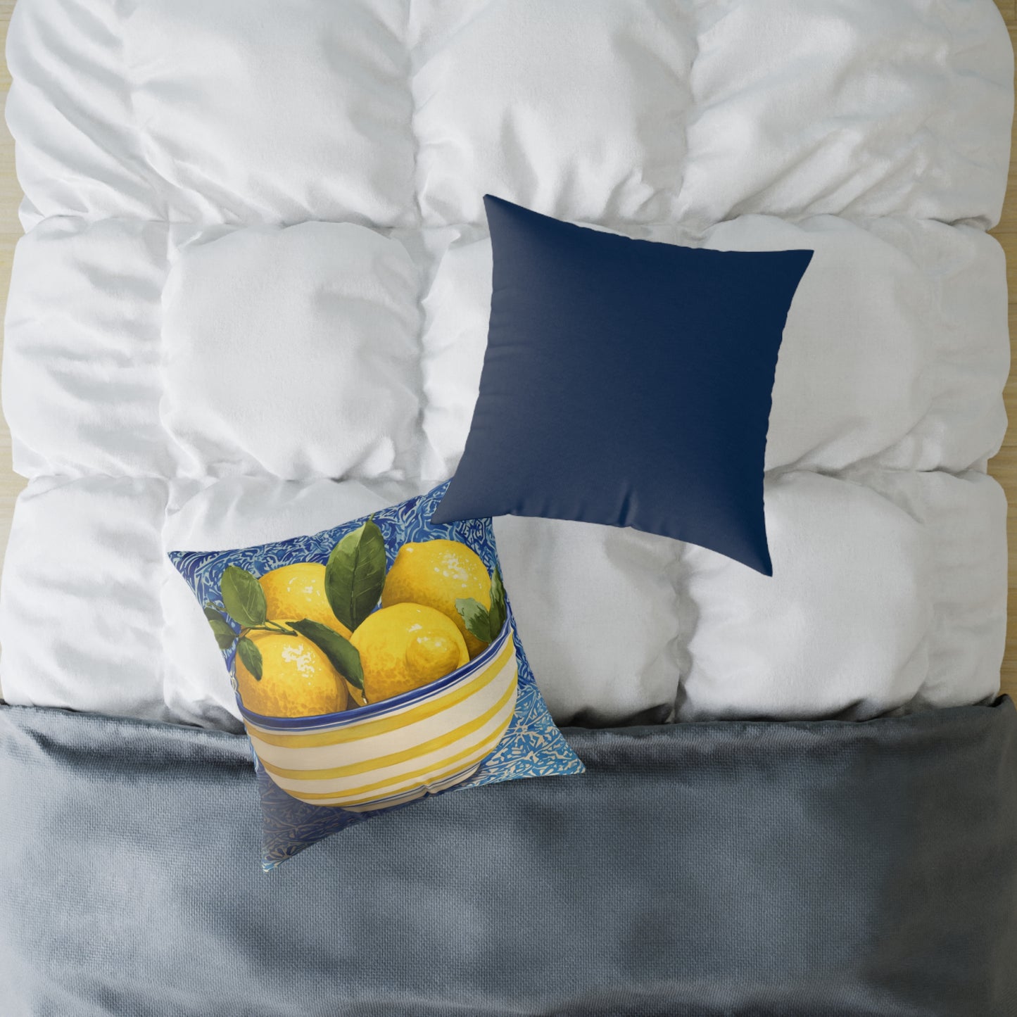 Limonata Bowl Still Life - Square Poly Canvas Pillow