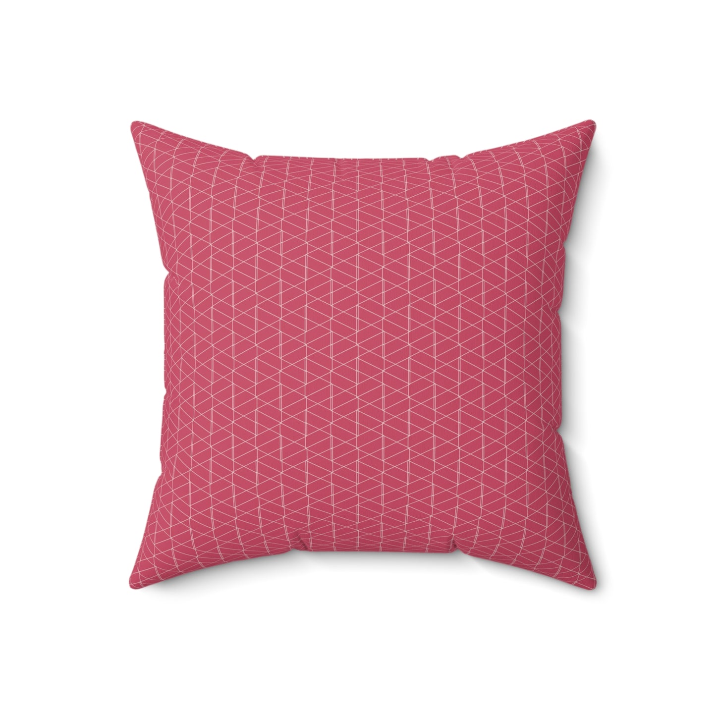 Crimson Micro Weave - Faux Suede Square Pillow