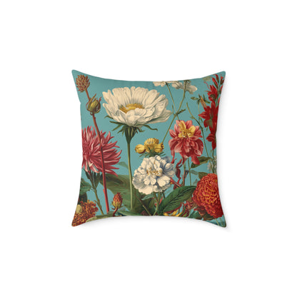 Garden Muse Meadow - Square Poly Canvas Pillow