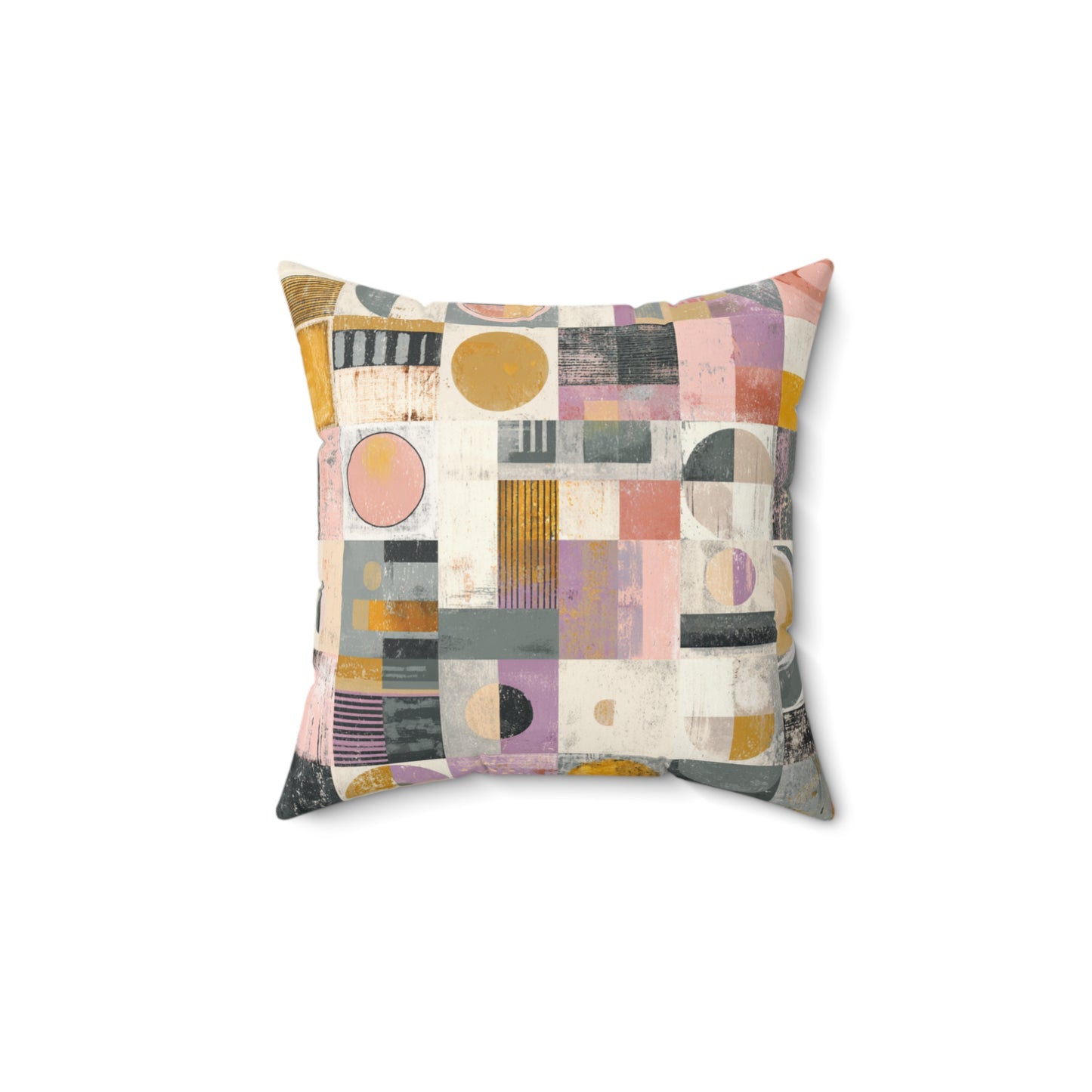 Vintage Quilt Blocks - Spun Polyester Square Pillow