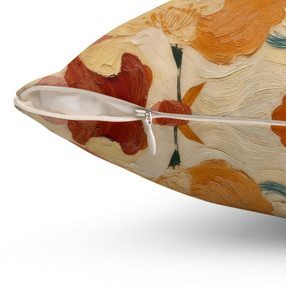 Autumn Bloom Tapestry - Spun Polyester Square Pillow