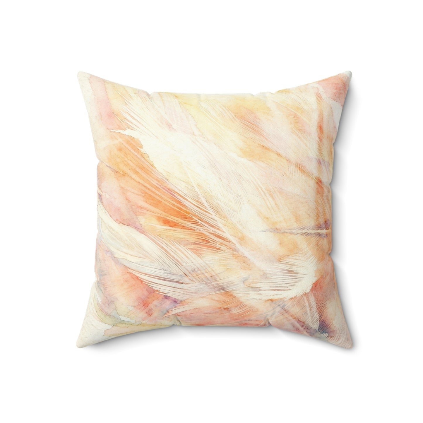 Cream Cloud Drift - Faux Suede Square Pillow