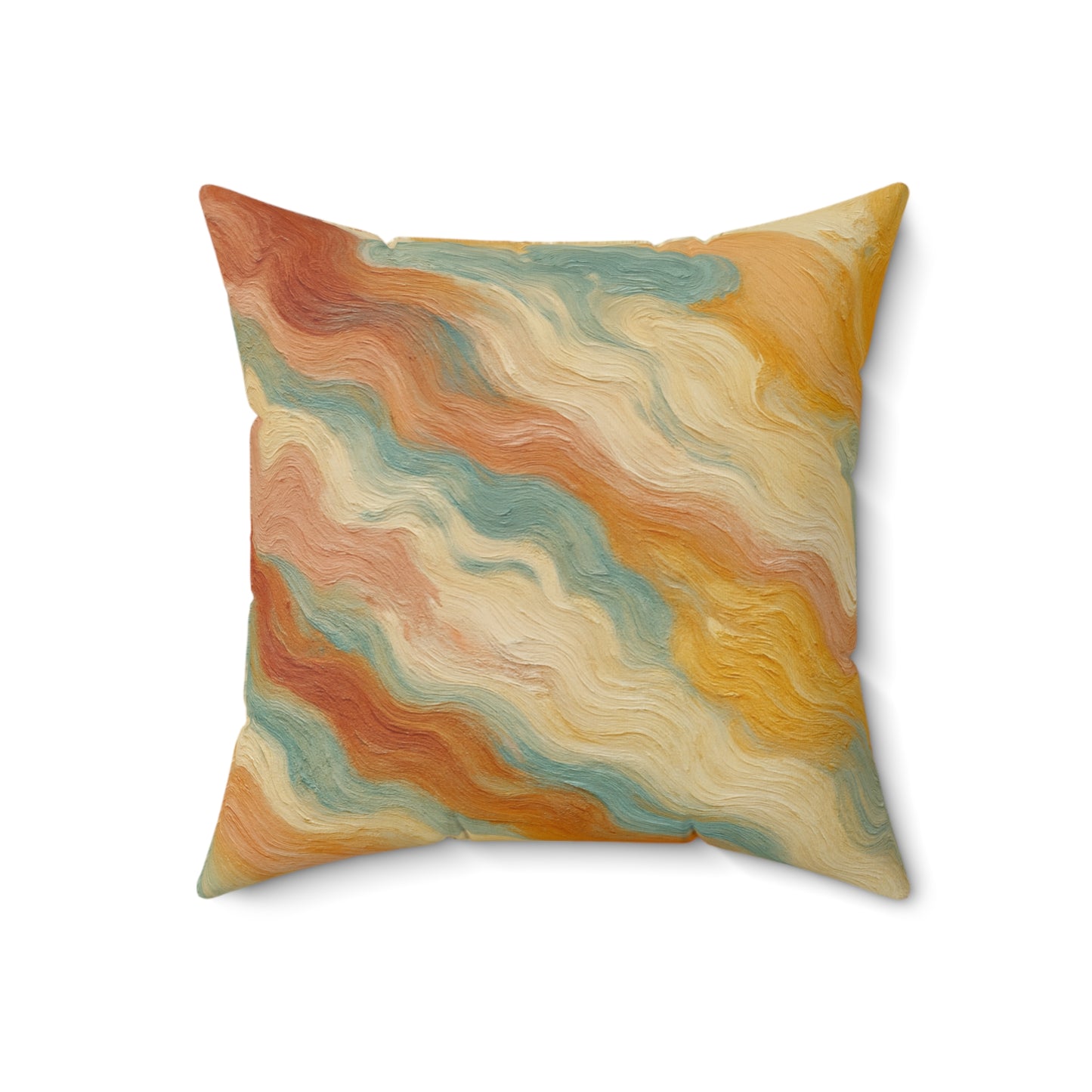 Vintage Wave Swirl - Spun Polyester Square Pillow