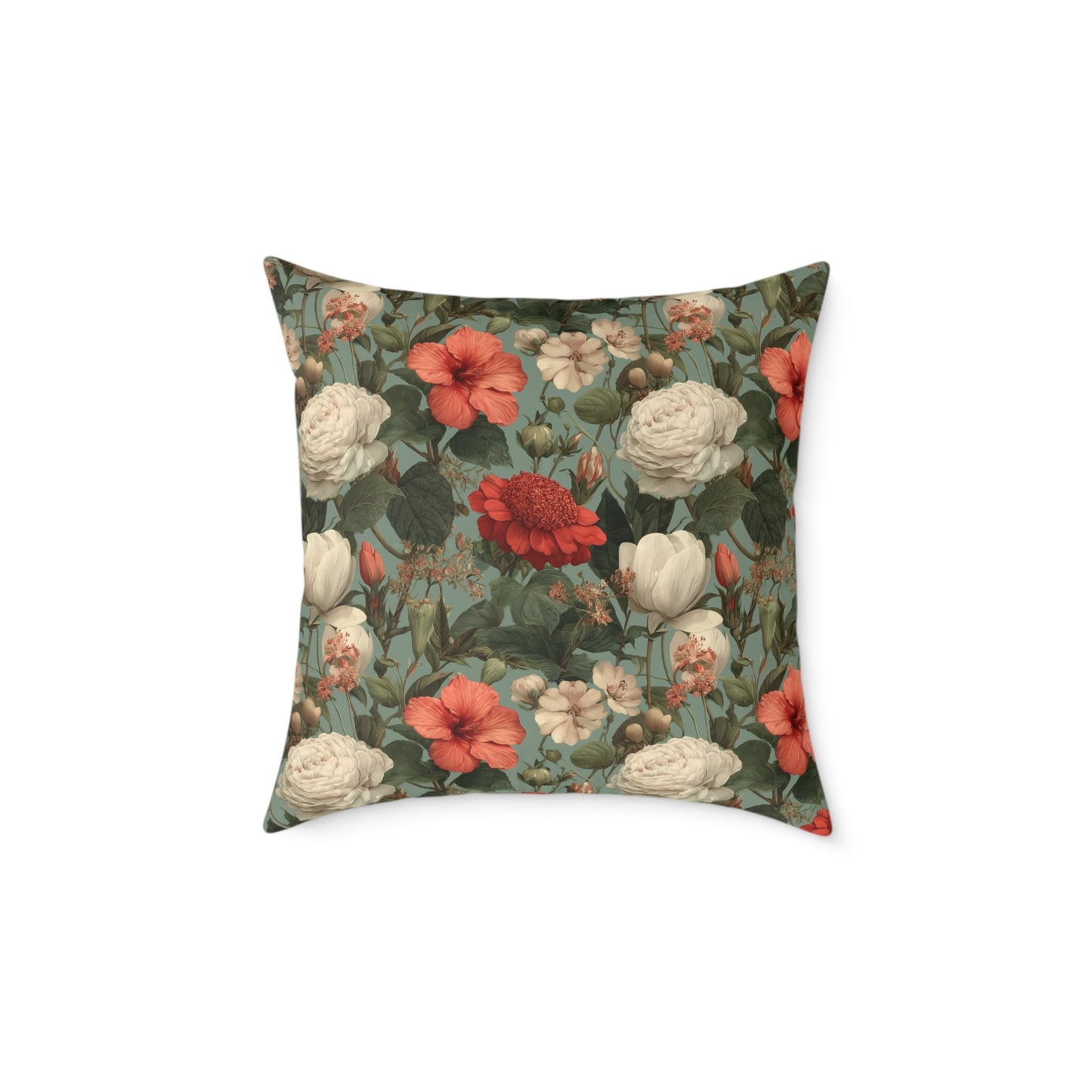 Blossom Meadow Tapestry - Square Poly Canvas Pillow