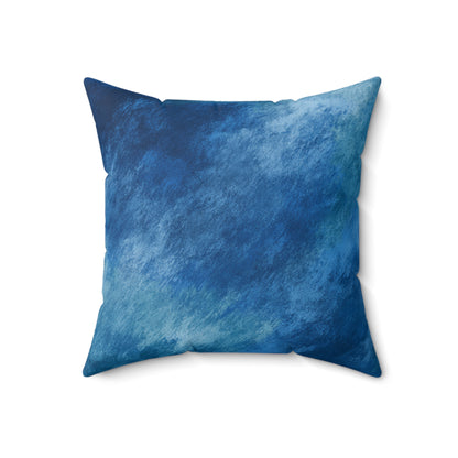 Indigo Water Drift - Spun Polyester Square Pillow