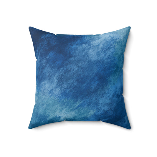 Indigo Water Drift - Spun Polyester Square Pillow
