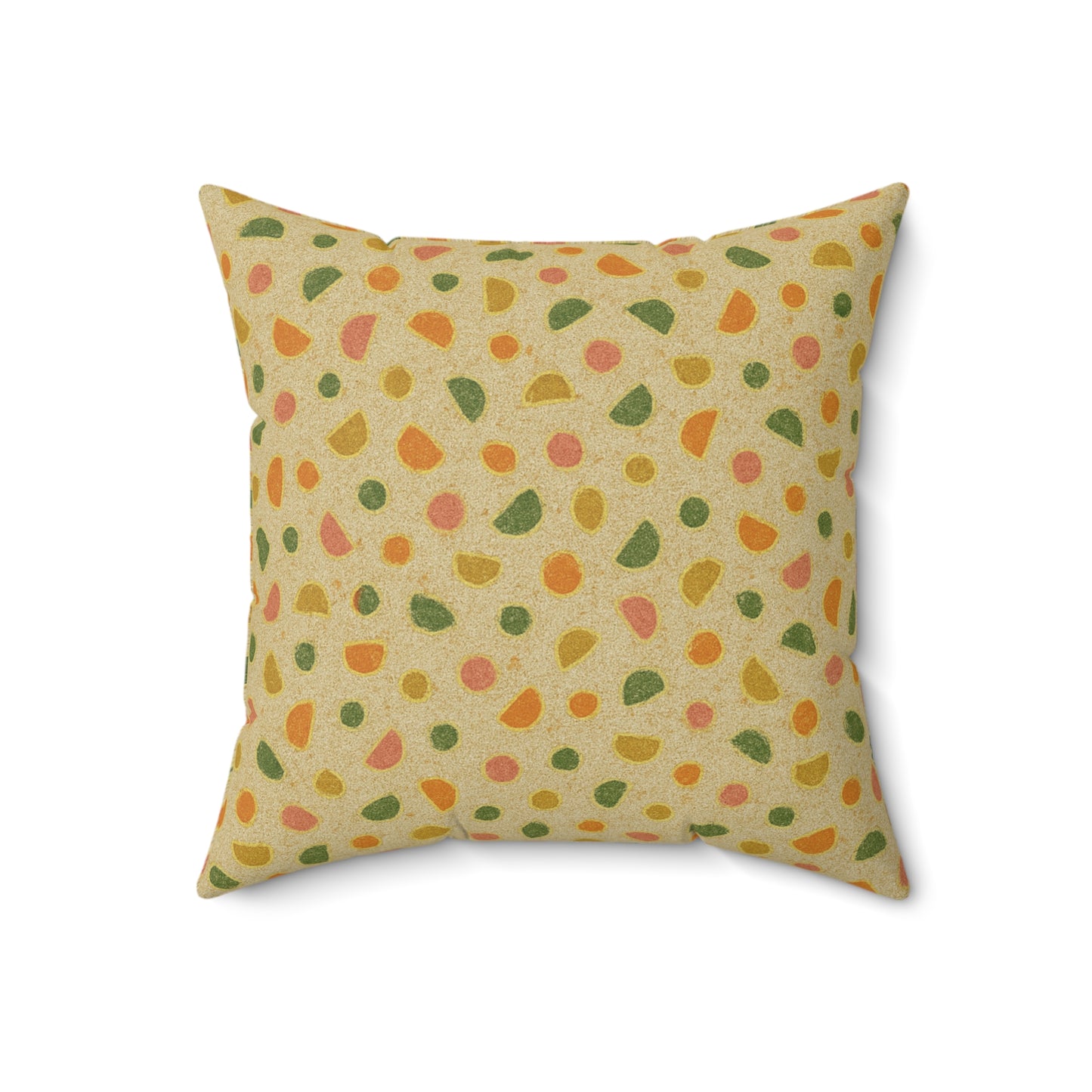Autumn Pebble Scatter - Faux Suede Square Pillow