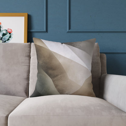 Shadowed Drift Veil - Square Poly Canvas Pillow