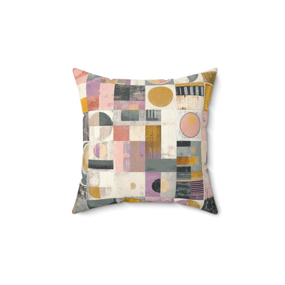 Vintage Quilt Blocks - Spun Polyester Square Pillow