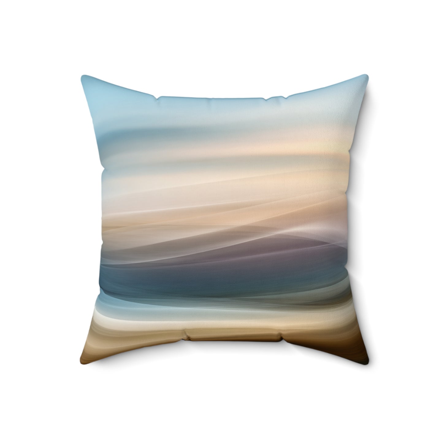 Coastal Sand Gradient - Faux Suede Square Pillow
