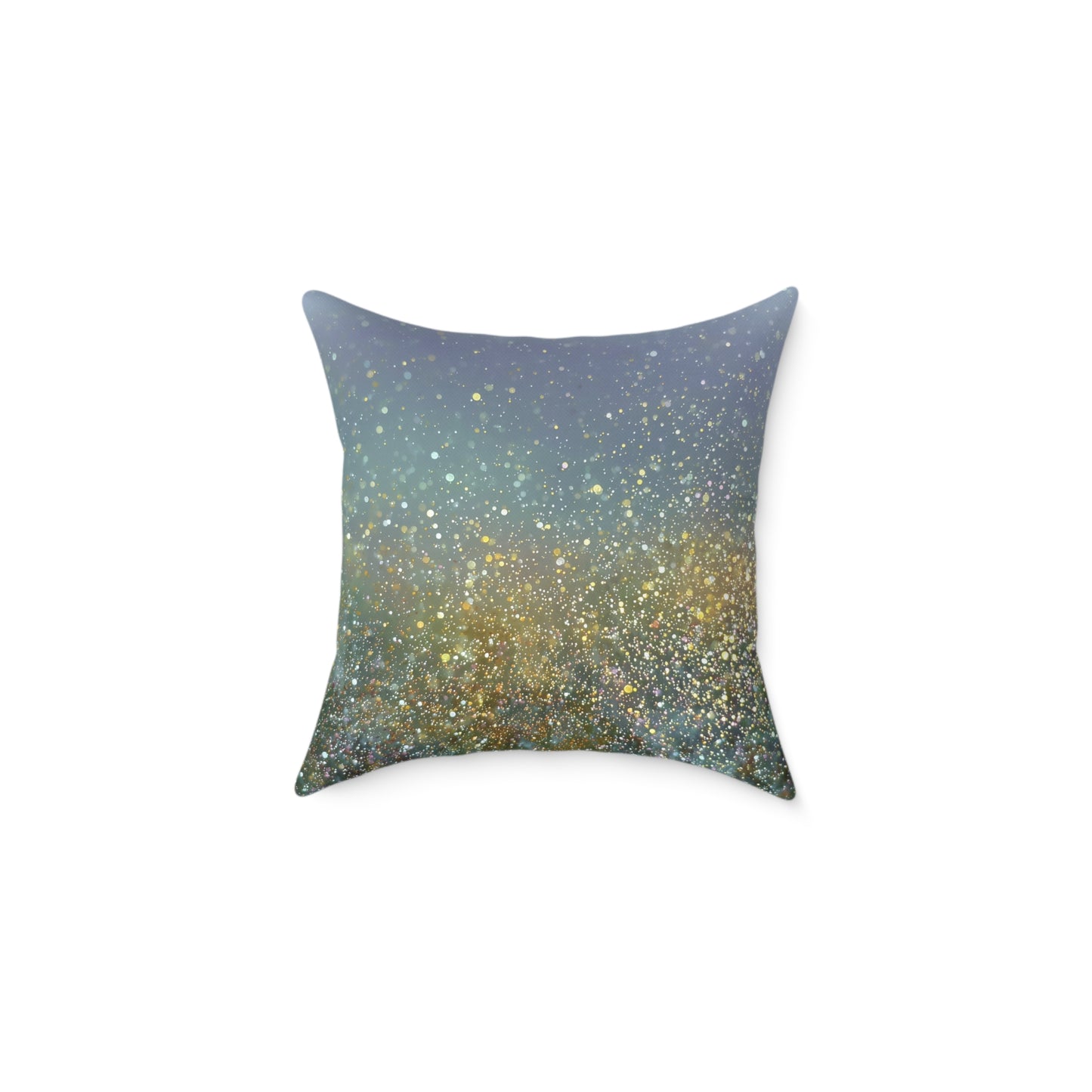 Meadow Haze Sparkle - Square Poly Canvas Pillow