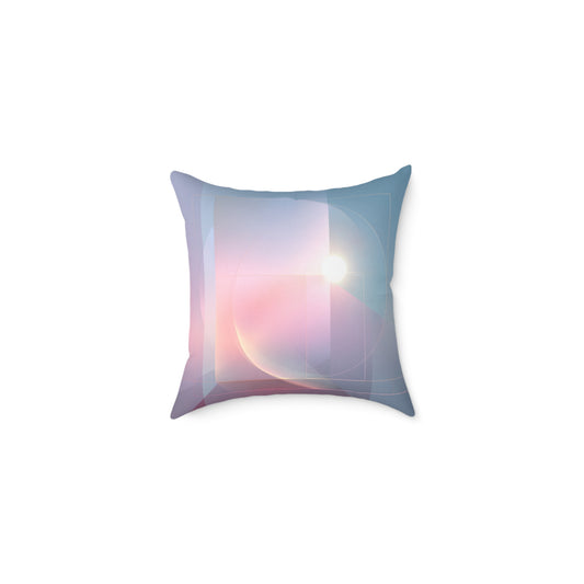 Blush Lens Flare - Square Poly Canvas Pillow