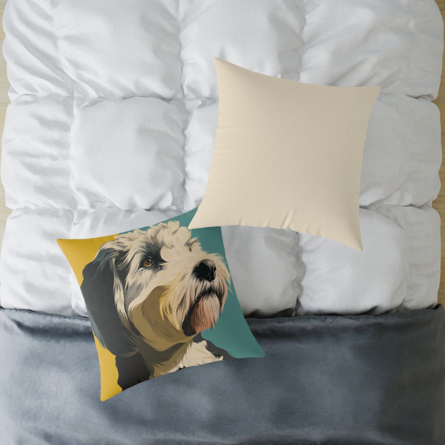 Shaggy Doodle - Square Poly Canvas Pillow