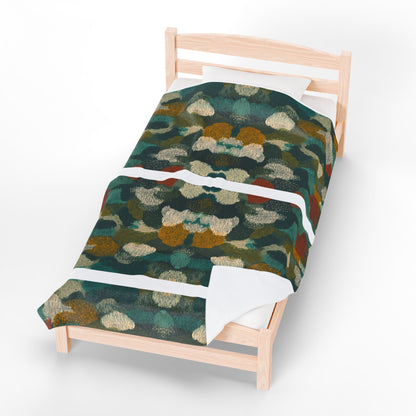 Midnight Forest Canopy - Velveteen Plush Blanket