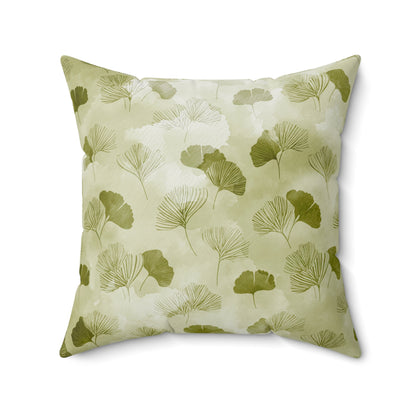 Olive Mist Forest - Spun Polyester Square Pillow