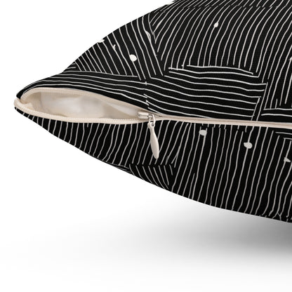 Maze Geo - Spun Polyester Square Pillow