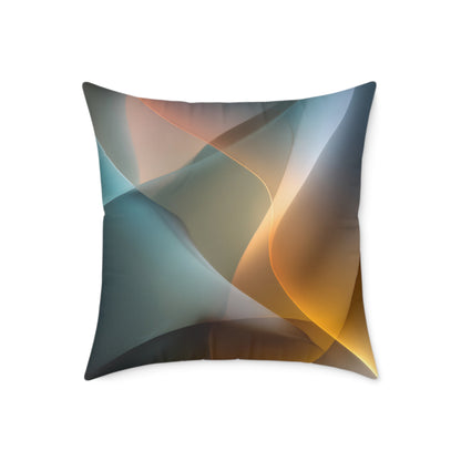 Shadowlight Weave - Square Poly Canvas Pillow