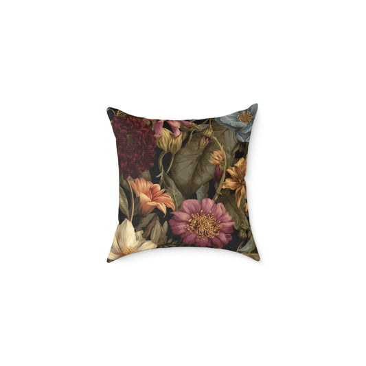Wild Rose Conservatory - Square Poly Canvas Pillow