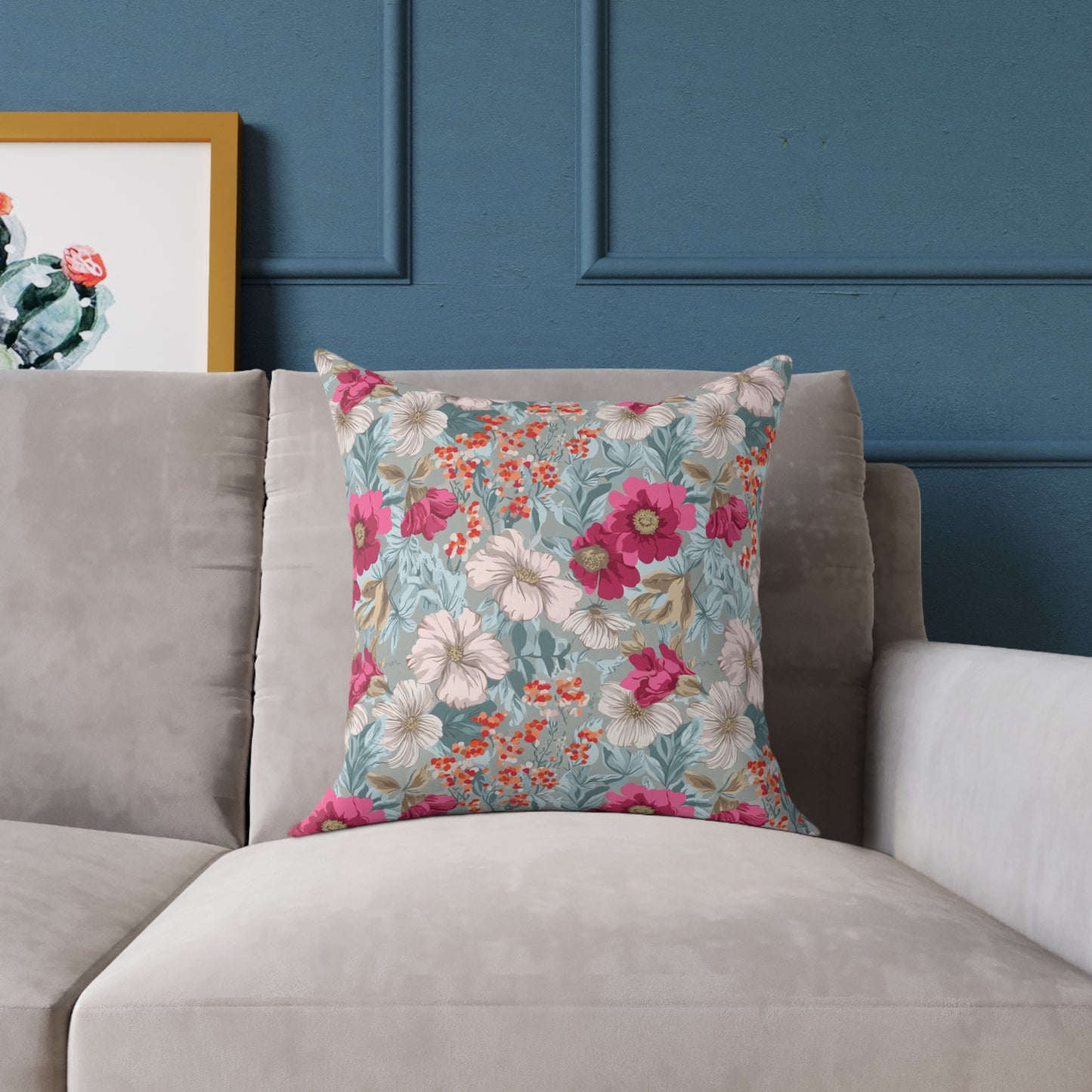 Blossom Carnival Field - Square Poly Canvas Pillow