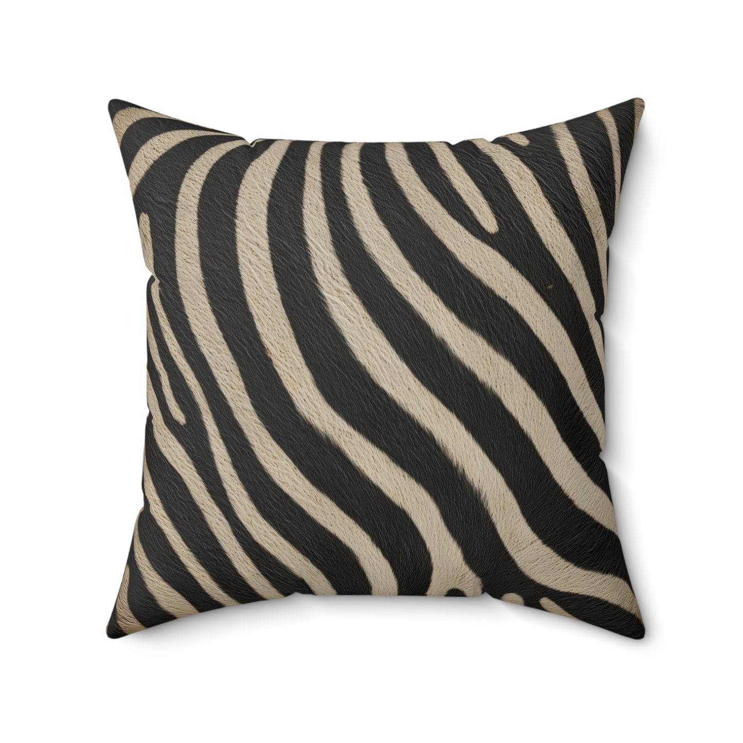 Vintage Zebra Stripe - Faux Suede Square Pillow