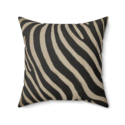 Vintage Zebra Stripe - Faux Suede Square Pillow