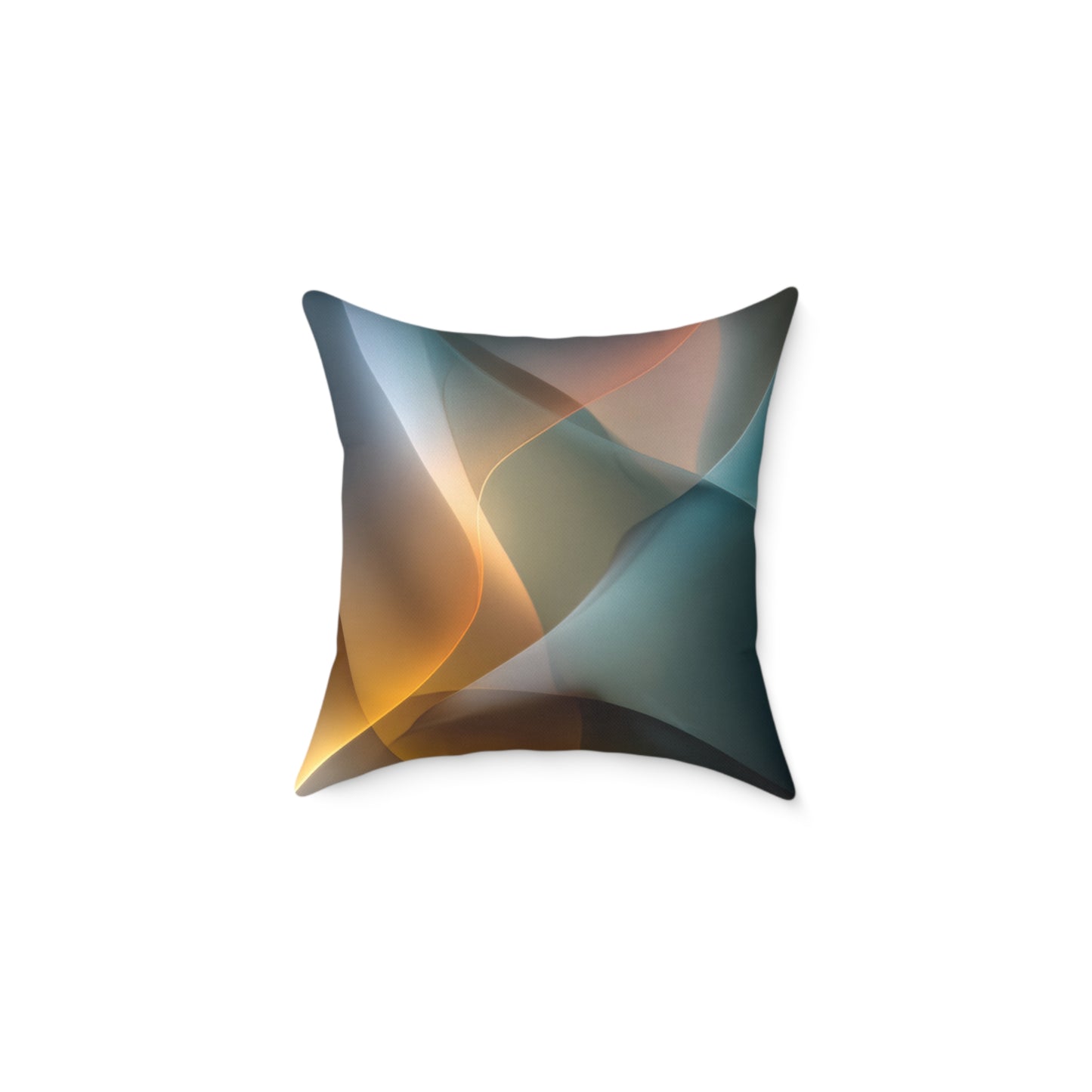 Shadowlight Weave - Square Poly Canvas Pillow
