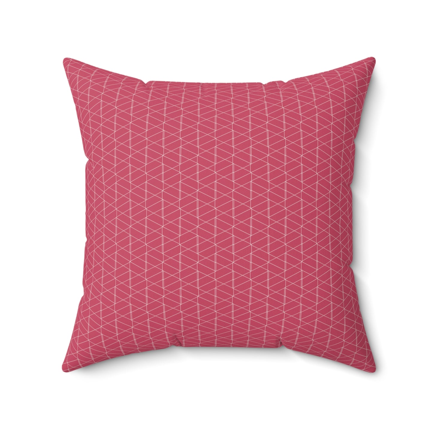 Crimson Micro Weave - Faux Suede Square Pillow