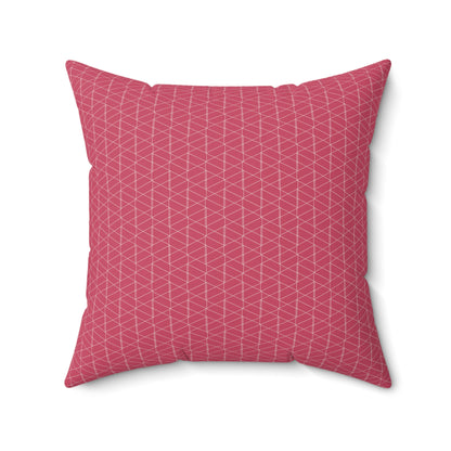 Crimson Micro Weave - Faux Suede Square Pillow