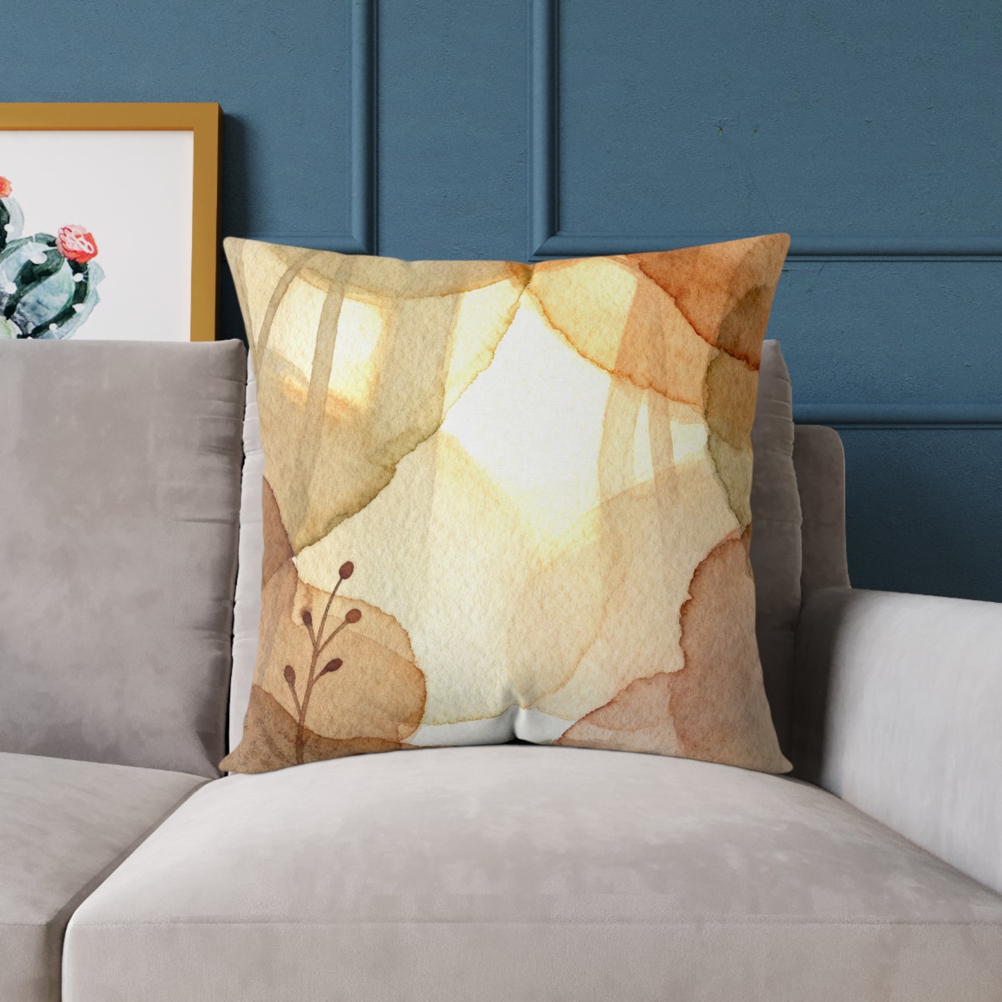 Autumn Glow Canopy - Square Poly Canvas Pillow