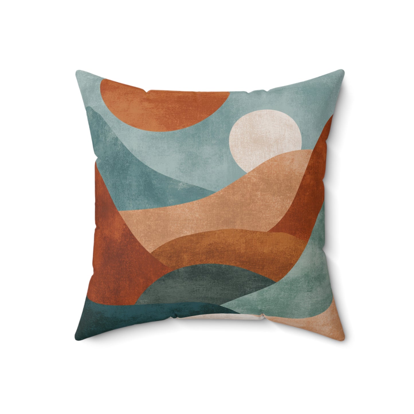 Terracotta Horizon View - Spun Polyester Square Pillow