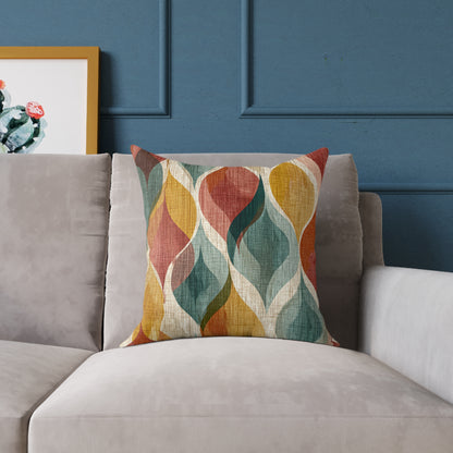 Savanna Rhythm Waves - Square Poly Canvas Pillow