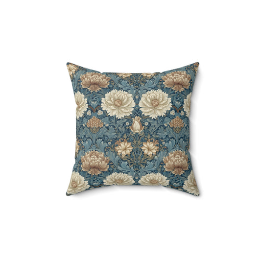 Vintage Bloom Repeat - Spun Polyester Square Pillow
