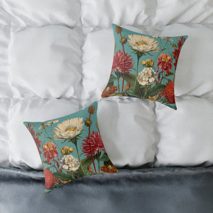 Garden Muse Meadow - Square Poly Canvas Pillow