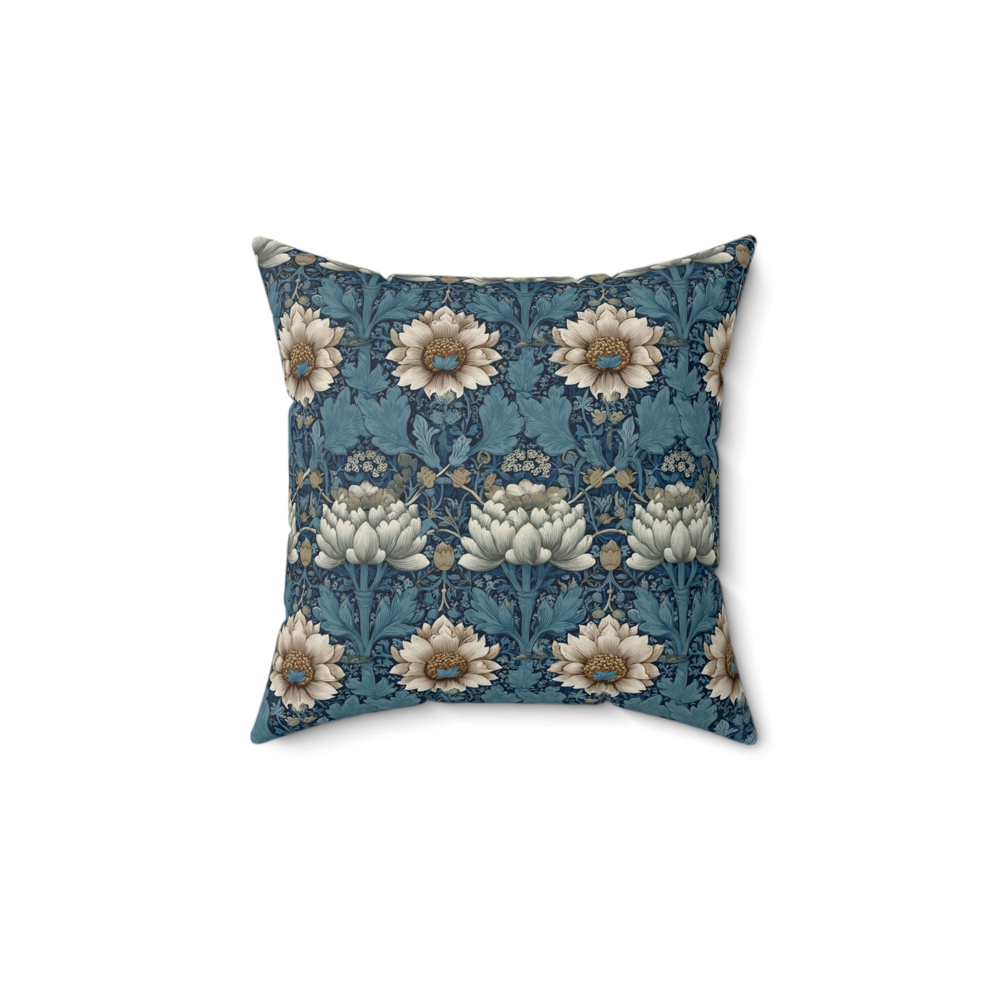 Blue Garden - Spun Polyester Square Pillow