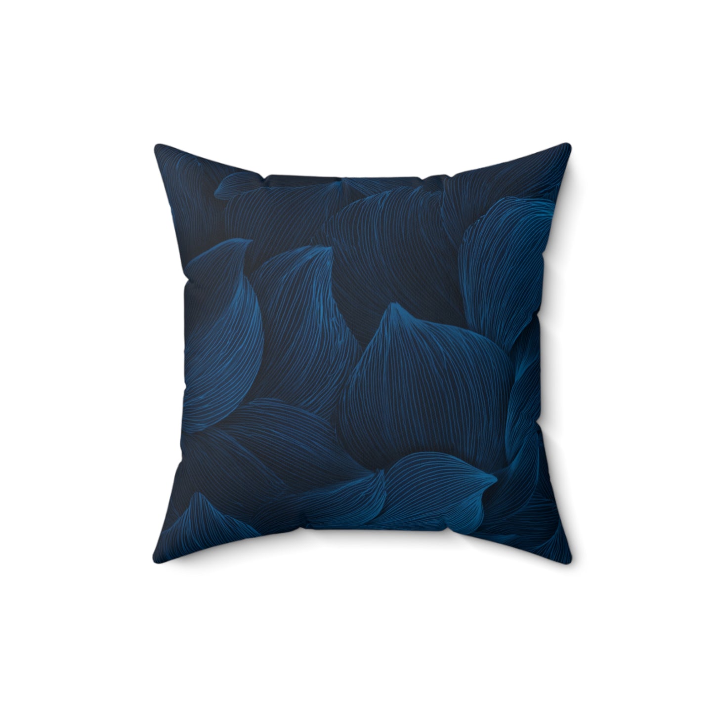 Midnight Leaf Velvet - Spun Polyester Square Pillow