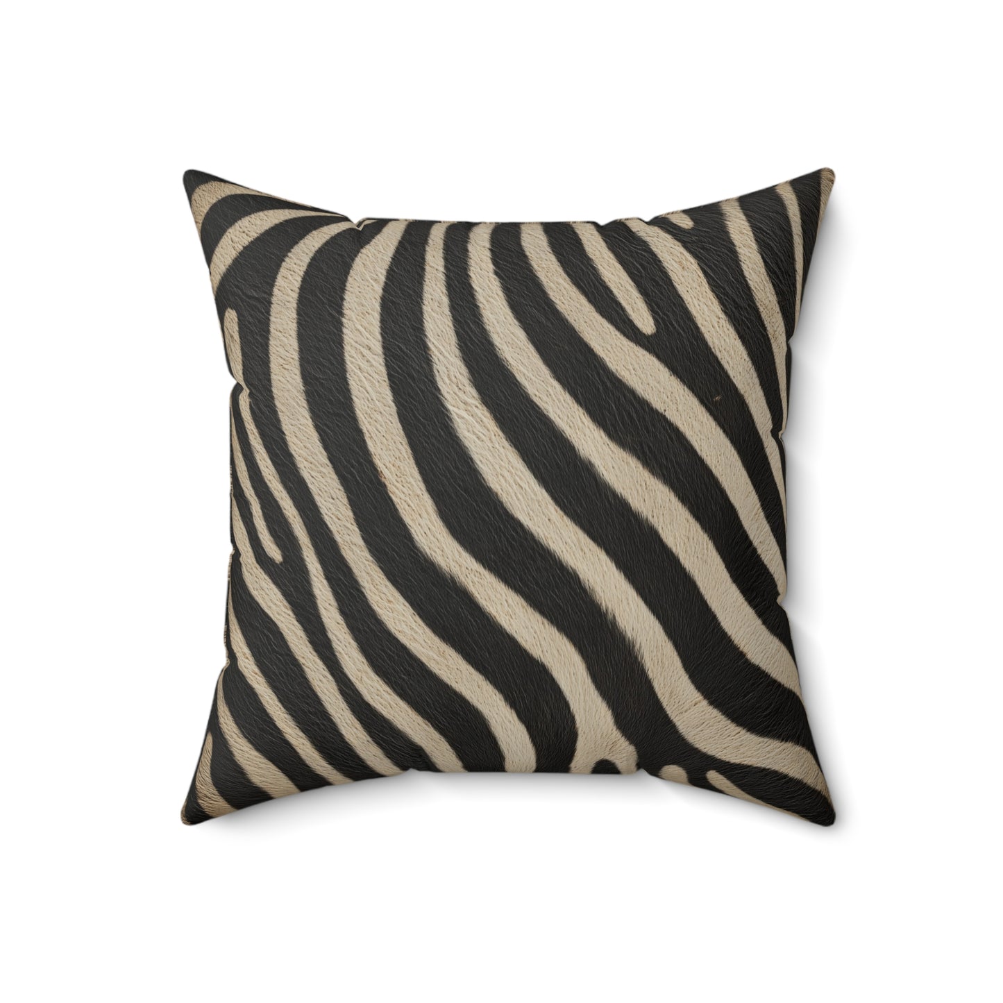 Vintage Zebra Stripe - Faux Suede Square Pillow