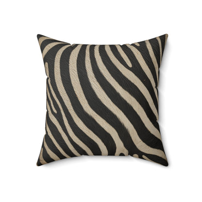 Vintage Zebra Stripe - Faux Suede Square Pillow