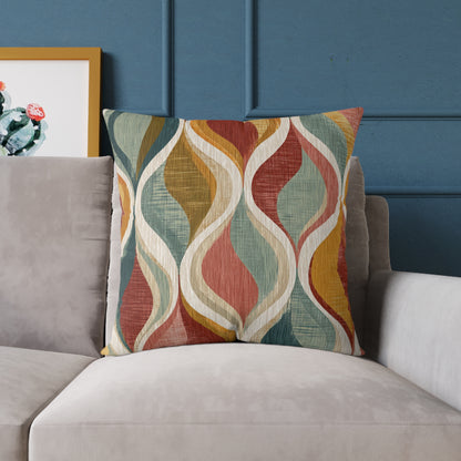 Desert Mirage Waves - Square Poly Canvas Pillow