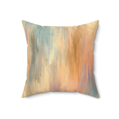 Sunset Brush Melt - Faux Suede Square Pillow