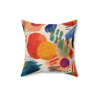Festival Shapes Bloom - Spun Polyester Square Pillow
