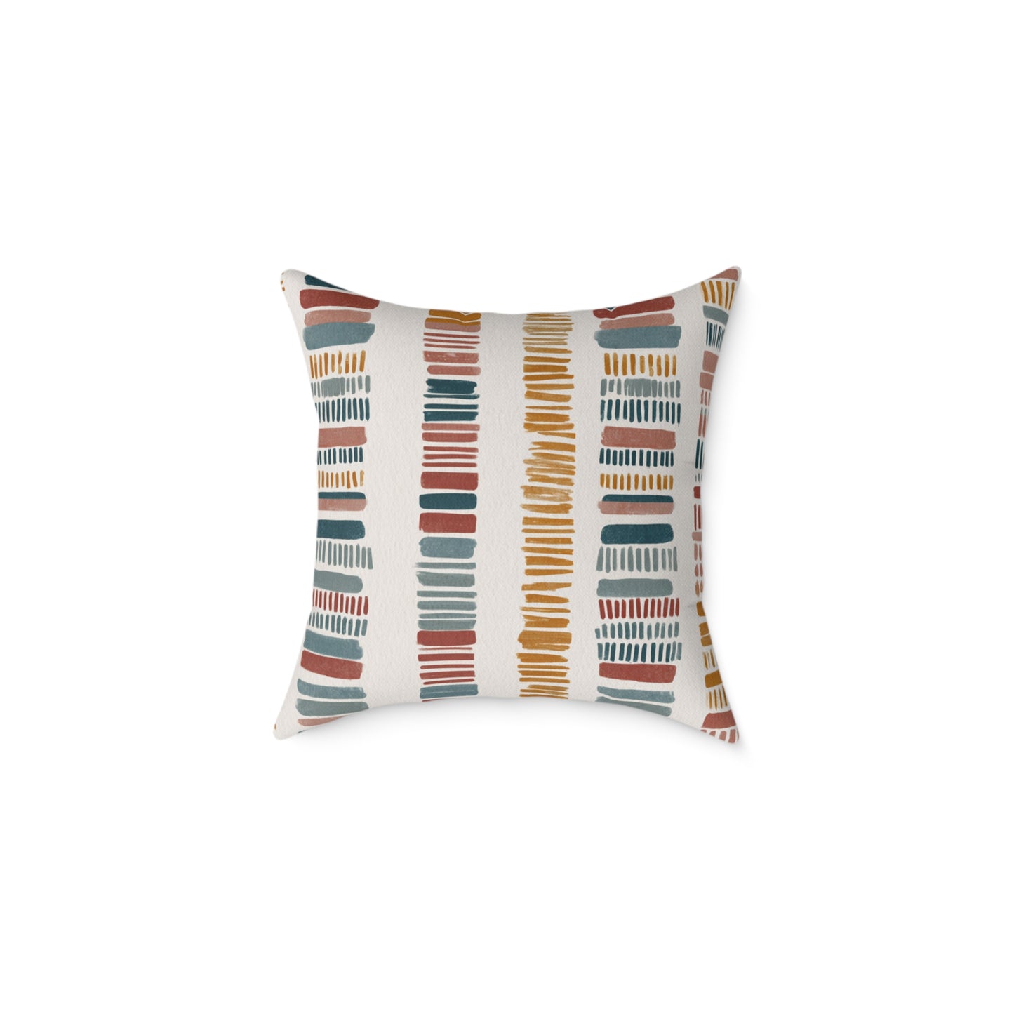 Nomadic Pathway Stripe - Square Poly Canvas Pillow