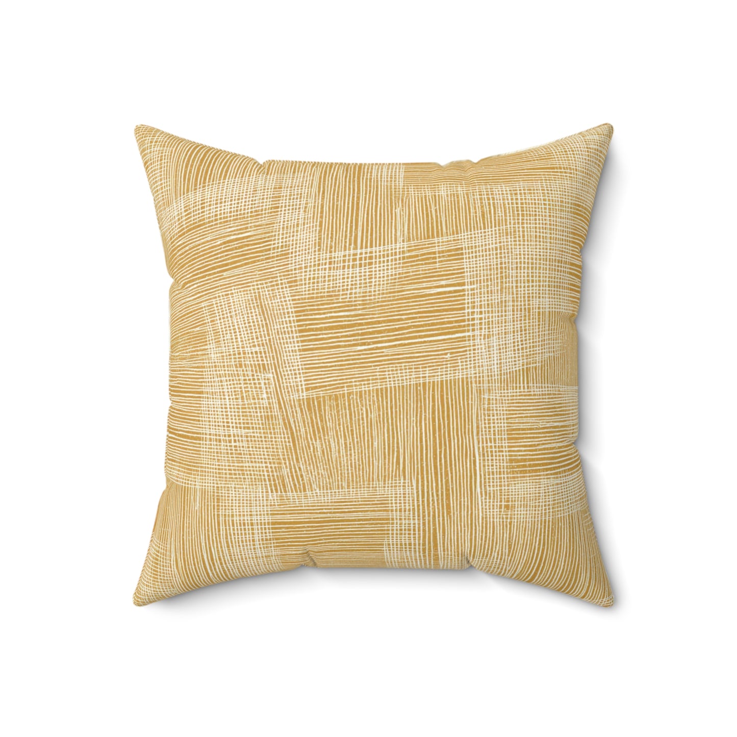 Golden Straw Texture - Spun Polyester Square Pillow