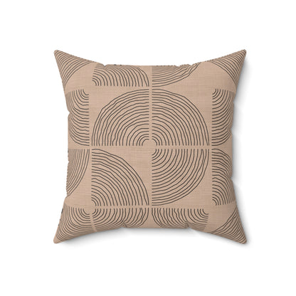 Soft Orbit - Faux Suede Square Pillow