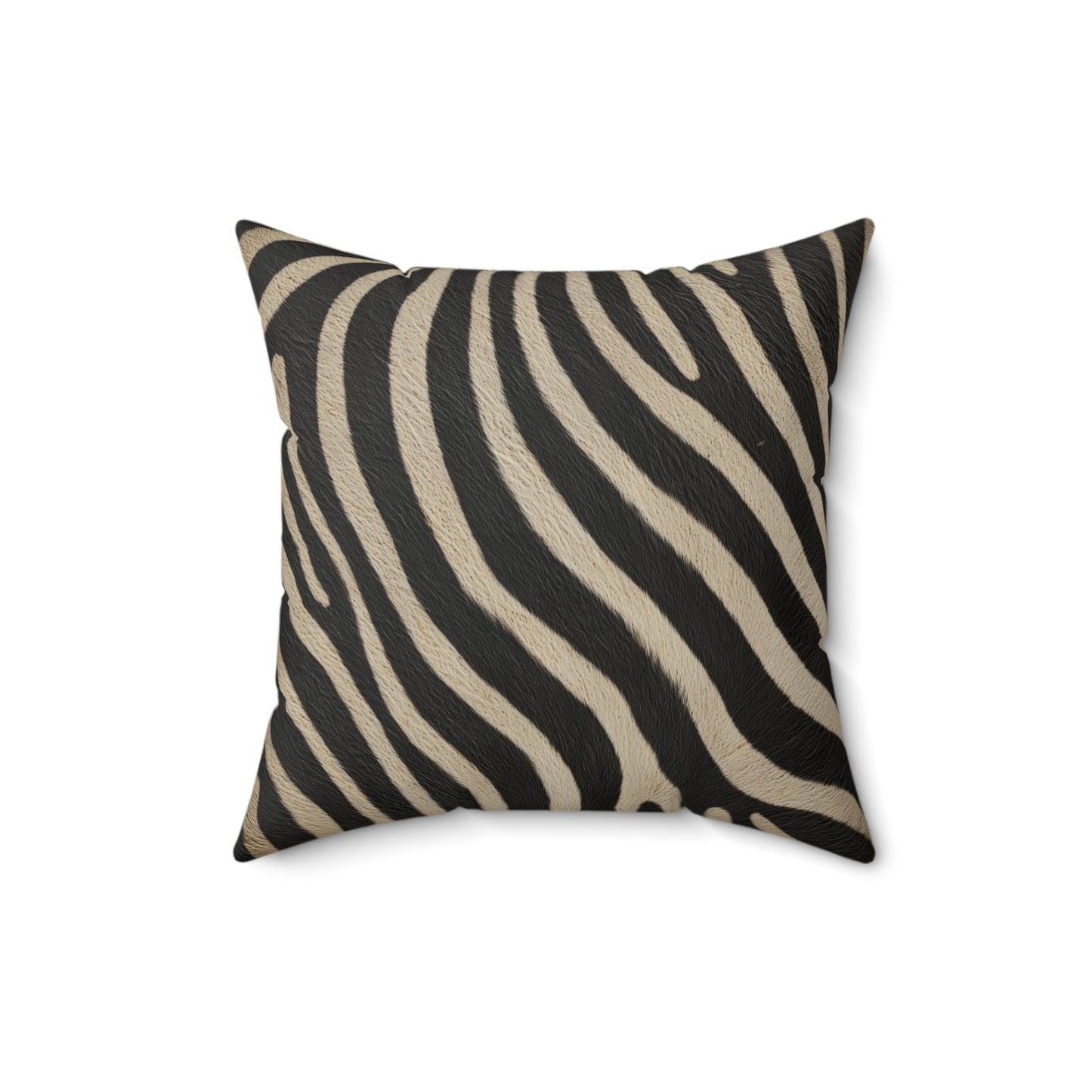 Vintage Zebra Stripe - Faux Suede Square Pillow