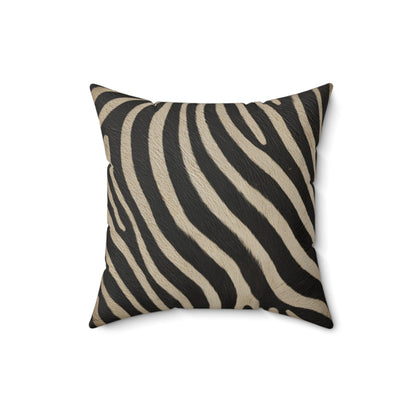 Vintage Zebra Stripe - Faux Suede Square Pillow