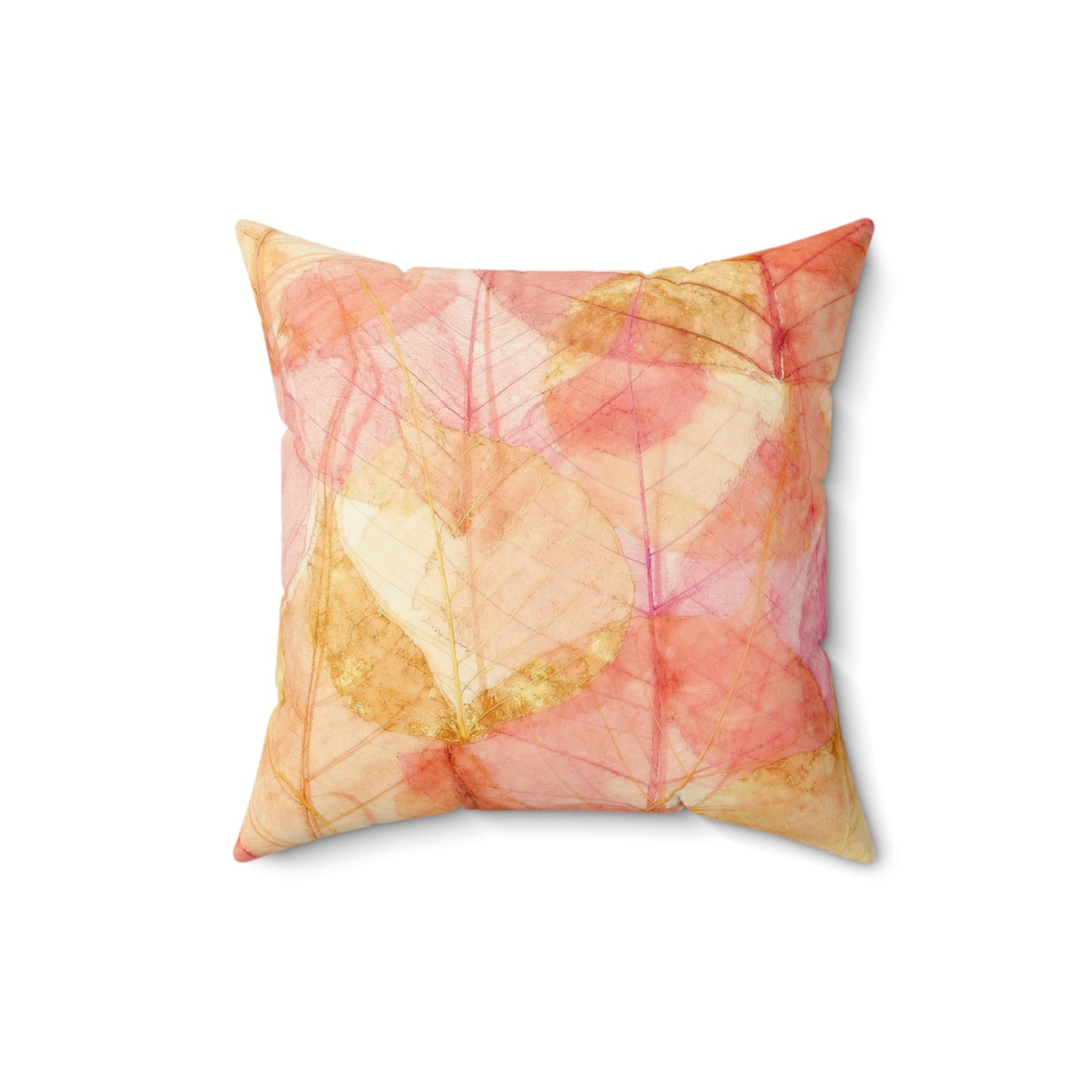 Peach Prism Reflections - Faux Suede Square Pillow