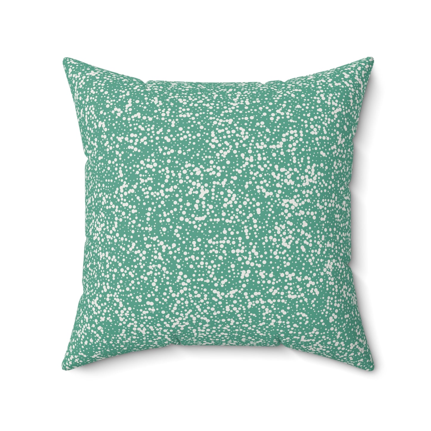 Mint Noise Drift - Faux Suede Square Pillow